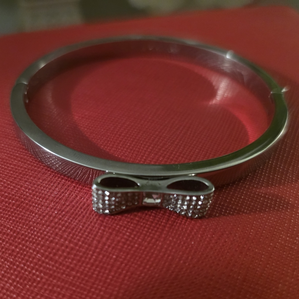 Kate Spade Silver Bracelet with Bow Accent